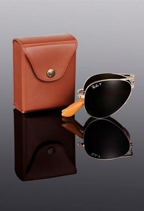 راي بان أفياتور من الذهب قابلة للطيّ